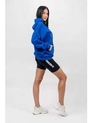 Oversize mikina s kapucňou GYM RAT 256 BLUE Nebbia