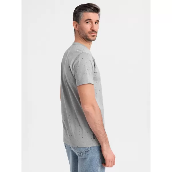 Pánske tričko OMBRE OM-TSFP-0186 SVETLO ŠEDÁ 