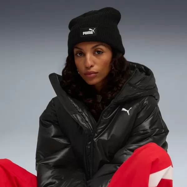 Čepice PUMA ESS HIGH CROWN BEANIE 026410-01 ČIERNY 