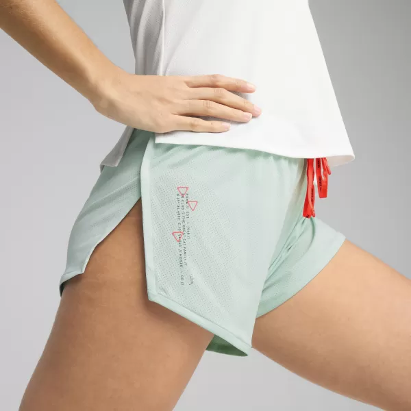  Dámske šortky PUMA EVRYDAY KNIT 3 SPLT SHRT ?W 526664_50 POKOJNÁ MODRÁ 