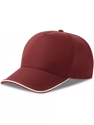 Čiapka ATLANTIS | Recy Five Piping BURGUNDY/WHITE