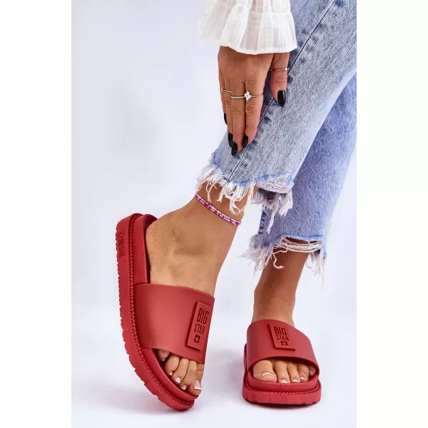  Dámske šľapky BIG STAR LL274430 ČERVENÁ Big Star Shoes 