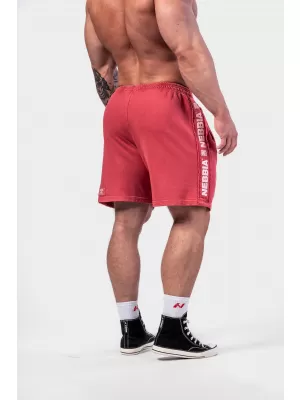 Oprané teplákové šortky LEGEND 786 RED Nebbia
