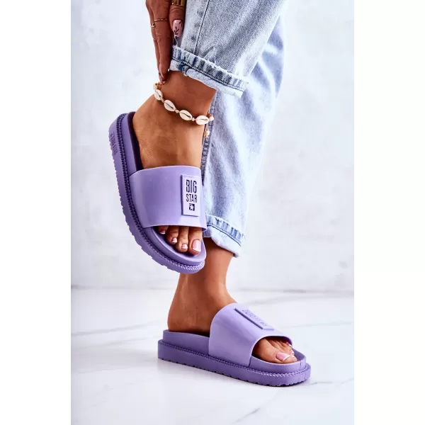  Dámske módne šľapky BIG STAR JJ274A304 FIALOVÁ Big Star Shoes 