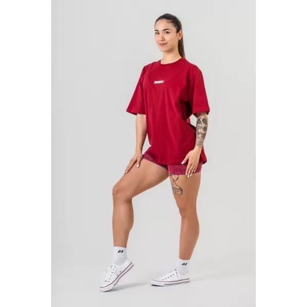  Oversized tričko GYM ESSENTIALS 381 DARK RED Nebbia 