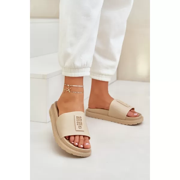  Dámske šľapky BIG STAR LL274A210 BÉŽOVÁ Big Star Shoes 