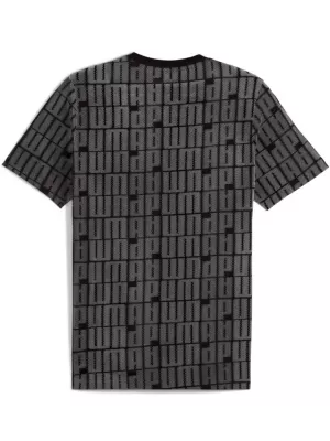 Pánske tričko PUMA ESS LOGO LAB AOP TEE 688185-01 ČIERNA