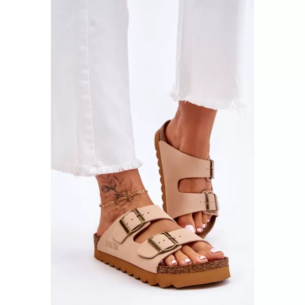  Dámske šľapky BIG STAR LL274745 BÉŽOVÁ Big Star Shoes 