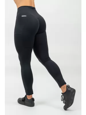 Legíny s vysokým pásom LEG DAY GOALS 248 BLACK Nebbia