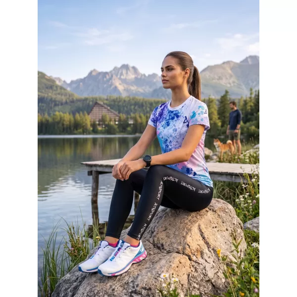  Dámske prémiové funkčné tričko ALTISPORT VOJ/ALW055TR01 FIALOVÁ/MODRÁ 
