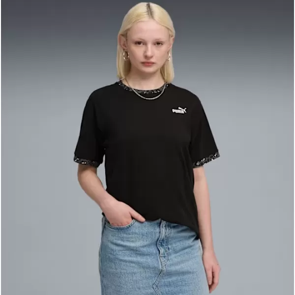  Tričko PUMA ESS GRAPHIC ANIMAL RELAXED TEE 688082-01 ČIERNY 