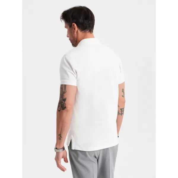  Pánska polokošeľa OMBRE OM-POSS-0103 ECRU 