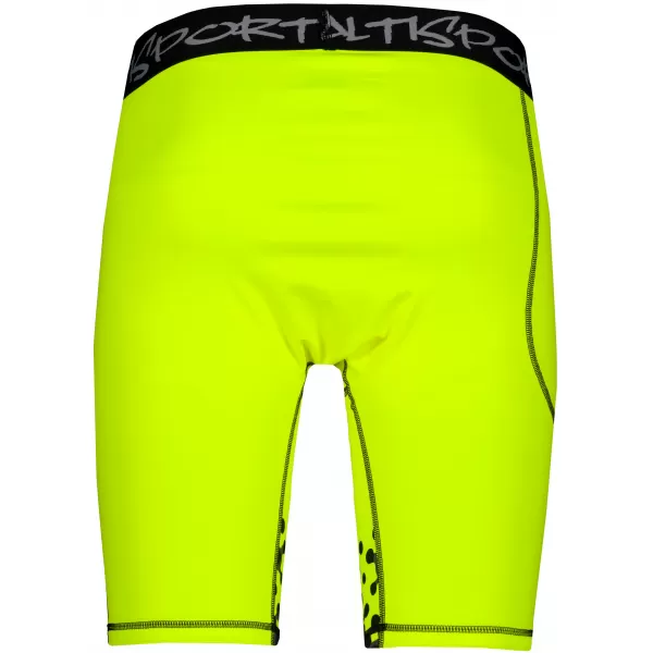  Pánske športové legíny nad kolená premium ALTISPORT VOJ/ALM109LEG02 FLUO ŽLTÁ 