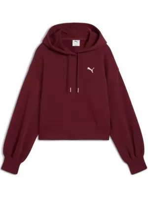 Dámska mikina PUMA WARDROBE ESS RELAXED CROPPED HOODIE TR 629746-96 ČERVENÝ