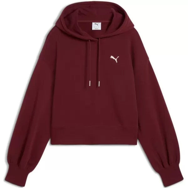  Dámska mikina PUMA WARDROBE ESS RELAXED CROPPED HOODIE TR 629746-96 ČERVENÝ 