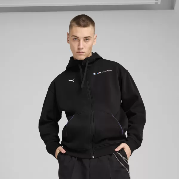  Pánska mikina PUMA BMW MMS ESS+ FZ HDED JACKET 630629_01 PUMA BLACK 