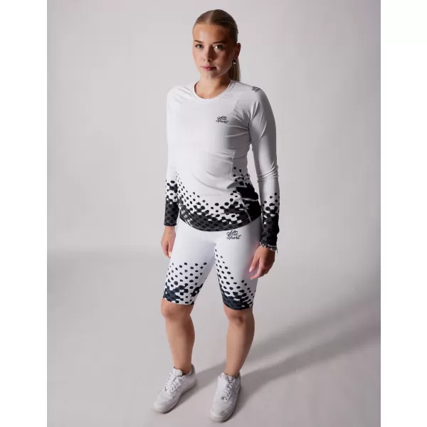  Dámske prémiové funkčné tričko s dlhým rukávom ALTISPORT VOJ/ALW109TR03 ČIERNOBIELY 