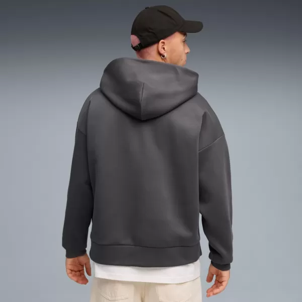 Pánska mikina PUMA WARDROBE ESS BOXY FULL-ZIP HOODIE DK 632066-44 ŠEDÝ 