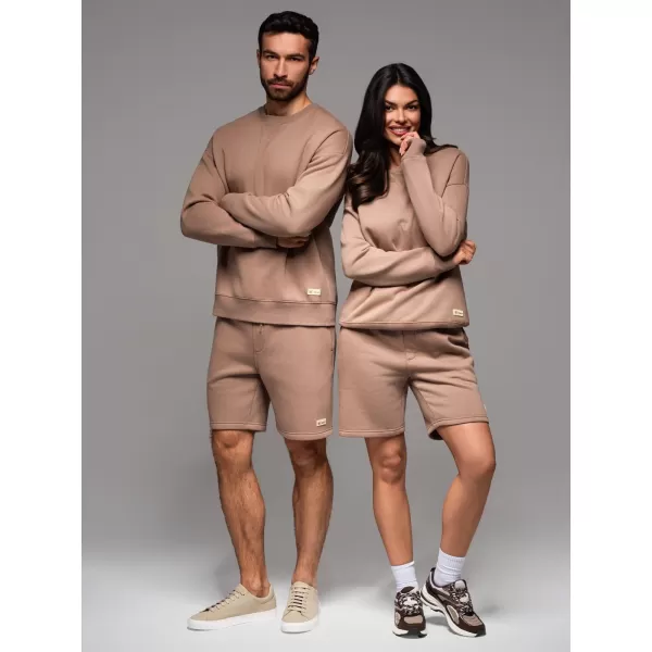  Mikina + šortky OMBRE Z108 HNEDÁ 