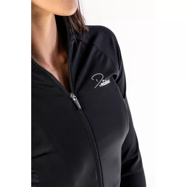  Deni x Fitness tričko so zipsom 314 BLACK Nebbia 