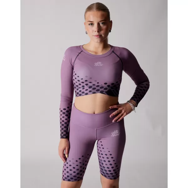  Dámsky funkčný prémiový crop top ALTISPORT VOJ/ALW109TR04 FIALOVÁ 