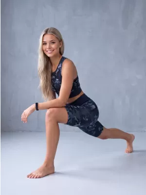 Dámsky funkčný prémiový crop top ALTISPORT VOJ/ALW110TR04 ČIERNA