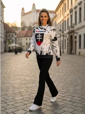 Dámska prémiová funkčná mikina ALTISPORT VOJ/ALW036SL/MI01 ABSTRAKCIE