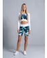 Dámsky funkčný prémiový crop top ALTISPORT VOJ/ALW110TR04 MODRÁ A BIELA