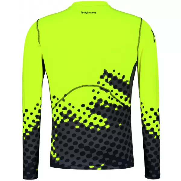  Pánska funkčná prémiová kompresná košeľa s dlhým rukávom ALTISPORT VOJ/ALM109TR03 FLUO ŽLTÁ 