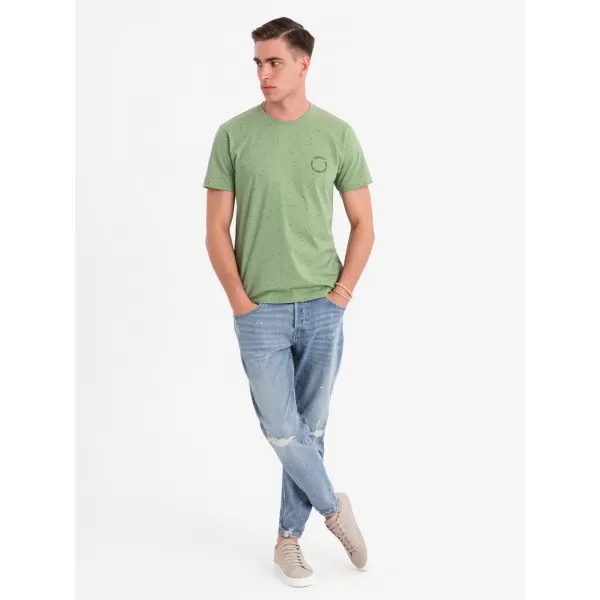  Pánske tričko OMBRE OM-TSFP-0186 ZELENÁ 