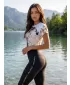 Dámske prémiové funkčné tričko ALTISPORT VOJ/ALW055TR01 BIELA HNEDÁ