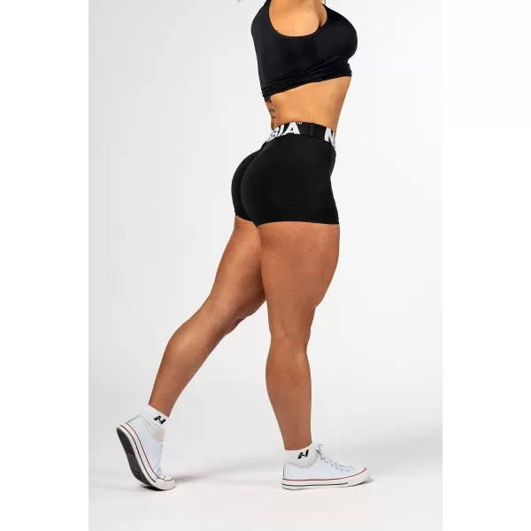  Fitness šortky s vysokým pásom GLUTE PUMP 240 BLACK Nebbia 