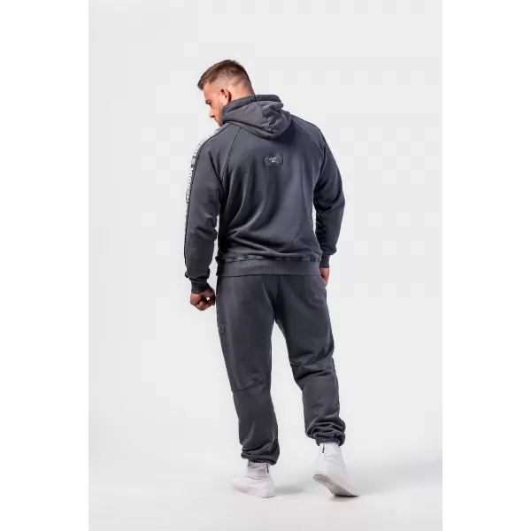  Praná mikina s kapucňou HERITAGE 793 BLACK Nebbia 
