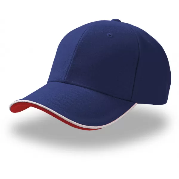 Čiapka ATLANTIS | Pilot Piping Sandwich ROYAL/WHITE 