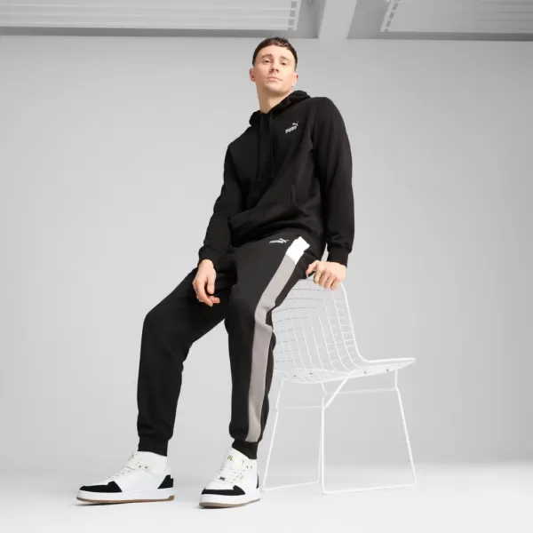 Pánske tepláky PUMA ESS BLOCK SWEATPANTS FL CL 684688-01 ČIERNA 