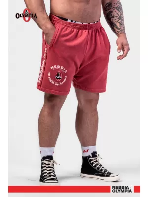 Oprané teplákové šortky LEGEND 786 RED Nebbia