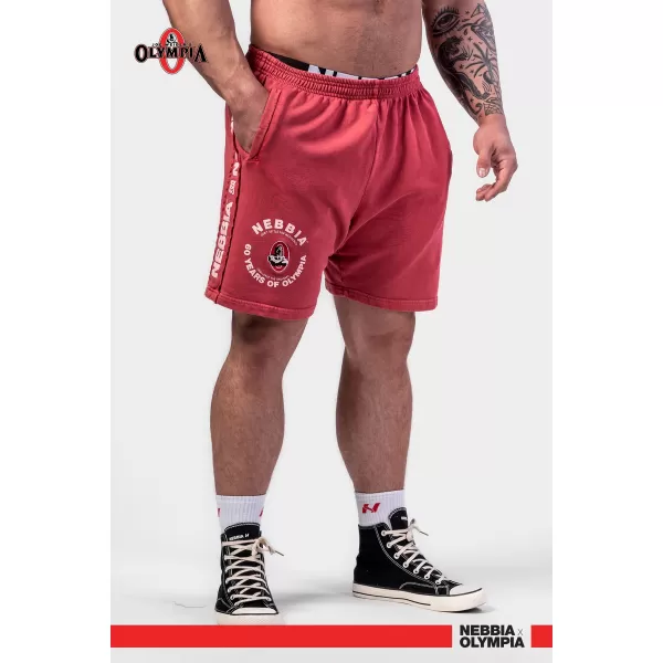  Oprané teplákové šortky LEGEND 786 RED Nebbia 