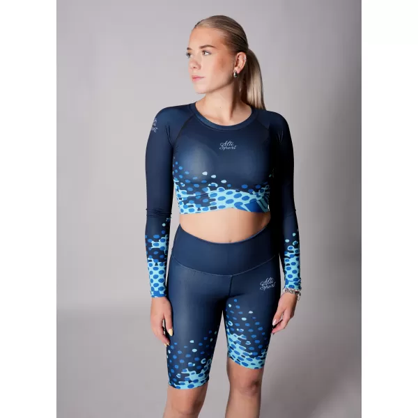  Dámsky funkčný prémiový crop top ALTISPORT VOJ/ALW109TR04 KRÁĽOVSKÁ MODRÁ 