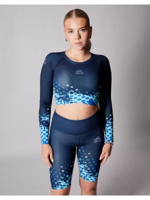 Dámsky funkčný prémiový crop top ALTISPORT VOJ/ALW109TR04 KRÁĽOVSKÁ MODRÁ
