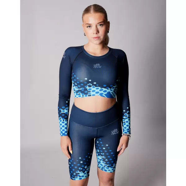  Dámsky funkčný prémiový crop top ALTISPORT VOJ/ALW109TR04 KRÁĽOVSKÁ MODRÁ 