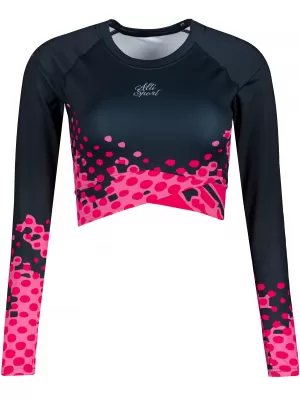 Dámsky funkčný prémiový crop top ALTISPORT VOJ/ALW109TR04 RUŽOVO-ČIERNA