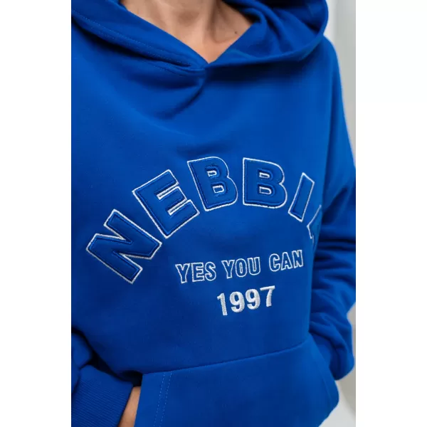  Oversize mikina s kapucňou GYM RAT 256 BLUE Nebbia 