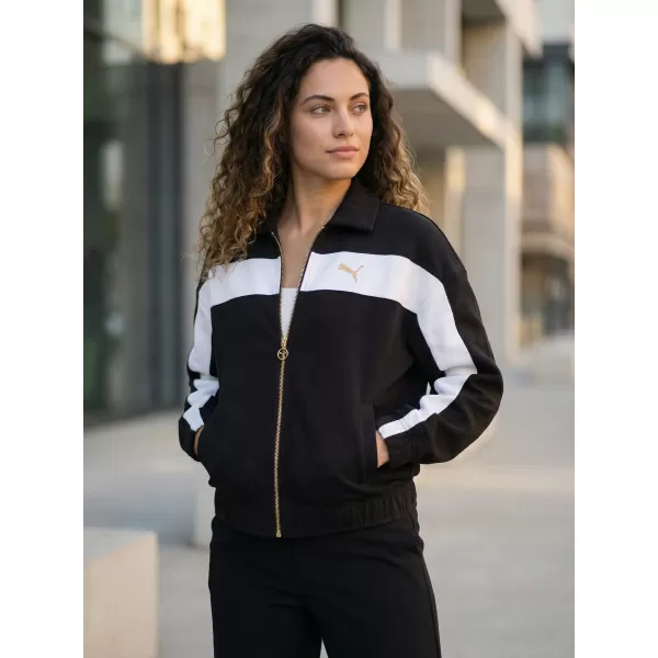  Dámska bunda PUMA T7 RELAXED TRACK JACKET 632137-01 ČIERNY 
