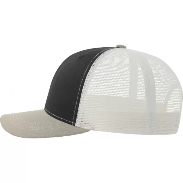  Čiapka ATLANTIS | Sonic-S BLACK/GREY MELANGE/WHITE 