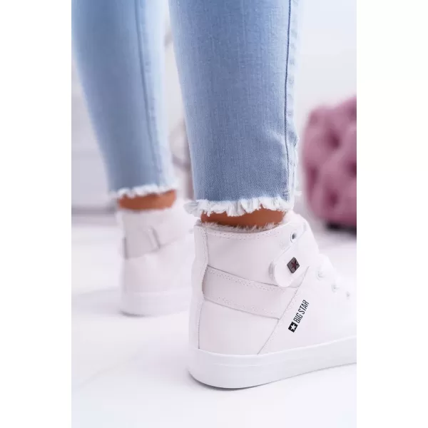  Dámske kožené členkové topánky BIG STAR V274541FW Biela Big Star Shoes 