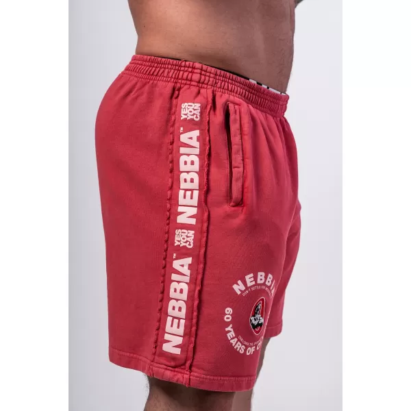  Oprané teplákové šortky LEGEND 786 RED Nebbia 