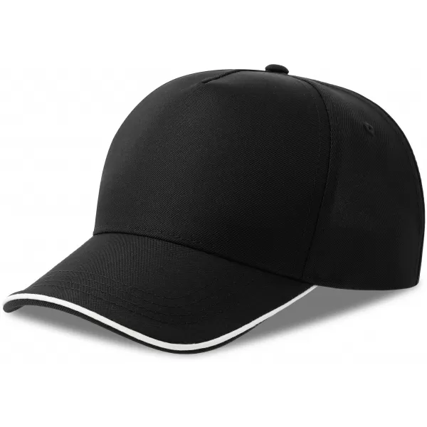  Čiapka ATLANTIS | Recy Five Piping BLACK/WHITE 