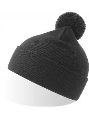 Čiapka ATLANTIS | Wind-S Pompom DARK GREY