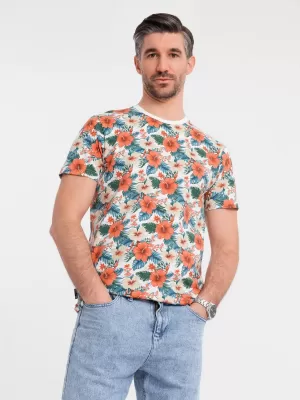 Pánske tričko OMBRE OM-TSFP-0249 BIELA