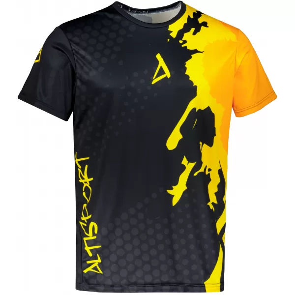  Prémiové pánske funkčné tričko ALTISPORT VOJ/ALM112TR01 ČIERNO-FLUO ORANŽOVÁ 